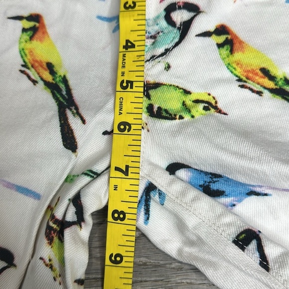 Big Star 1974 Remy Low Rise Fit Skinny Jeans Bird Print White Sz 24 - Picture 9 of 11